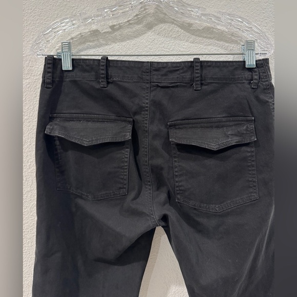 Nili Lotan Cropped Military Carbon Black Cotton Blend Zipper Pants Size 6 - Picture 11 of 16